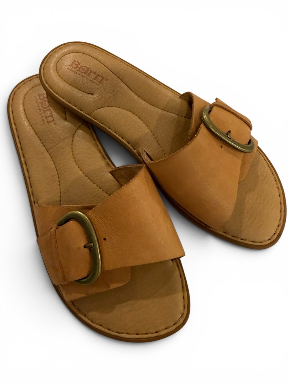 Born's Miarra Big Buckle slide sandals 9M